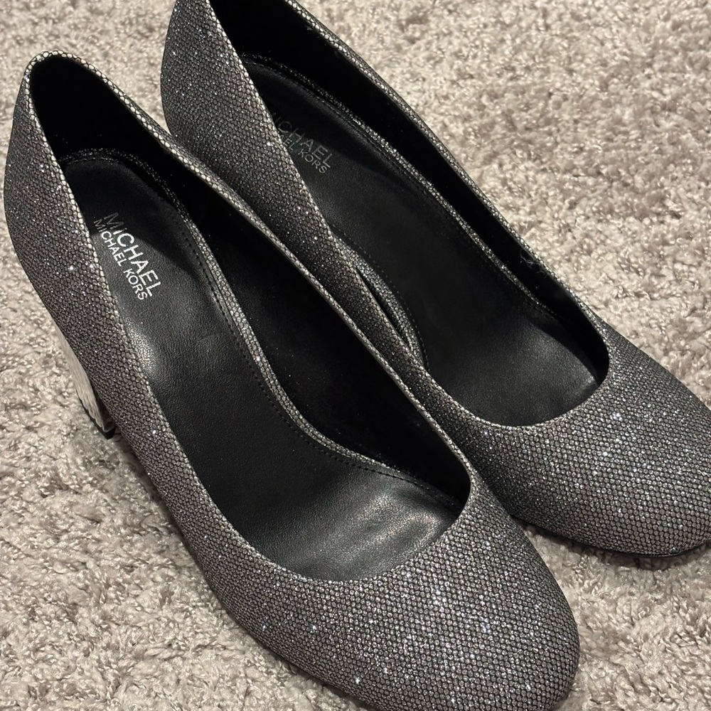 Michael Kors Women's Sparkling Heels - Silver Size 9.